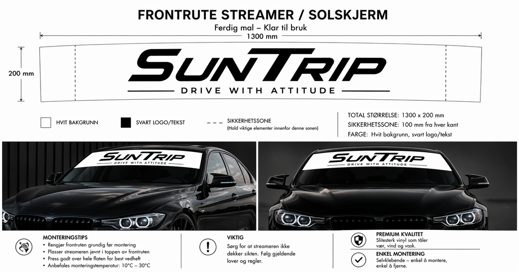 SunTrip Streamer – Frontrute Solskjerm