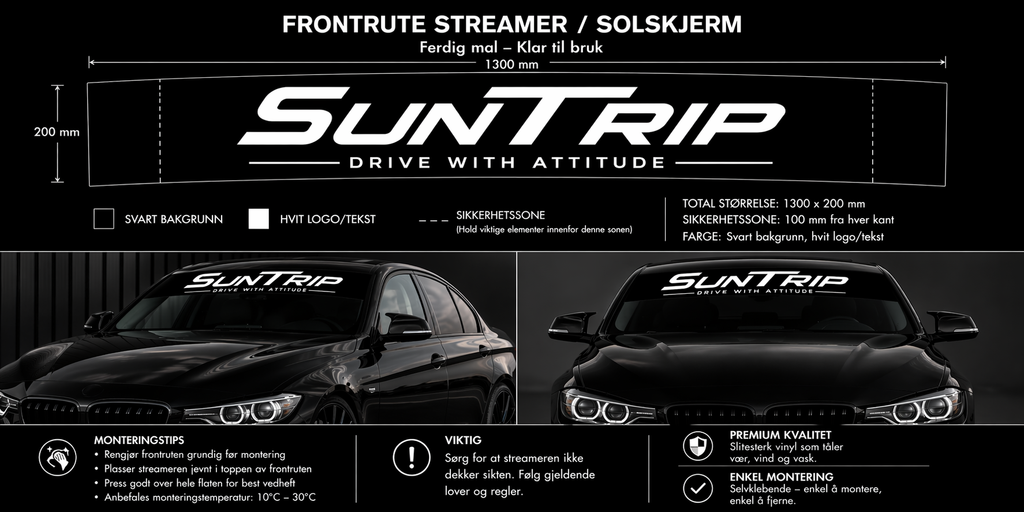 SunTrip Streamer – Frontrute Solskjerm