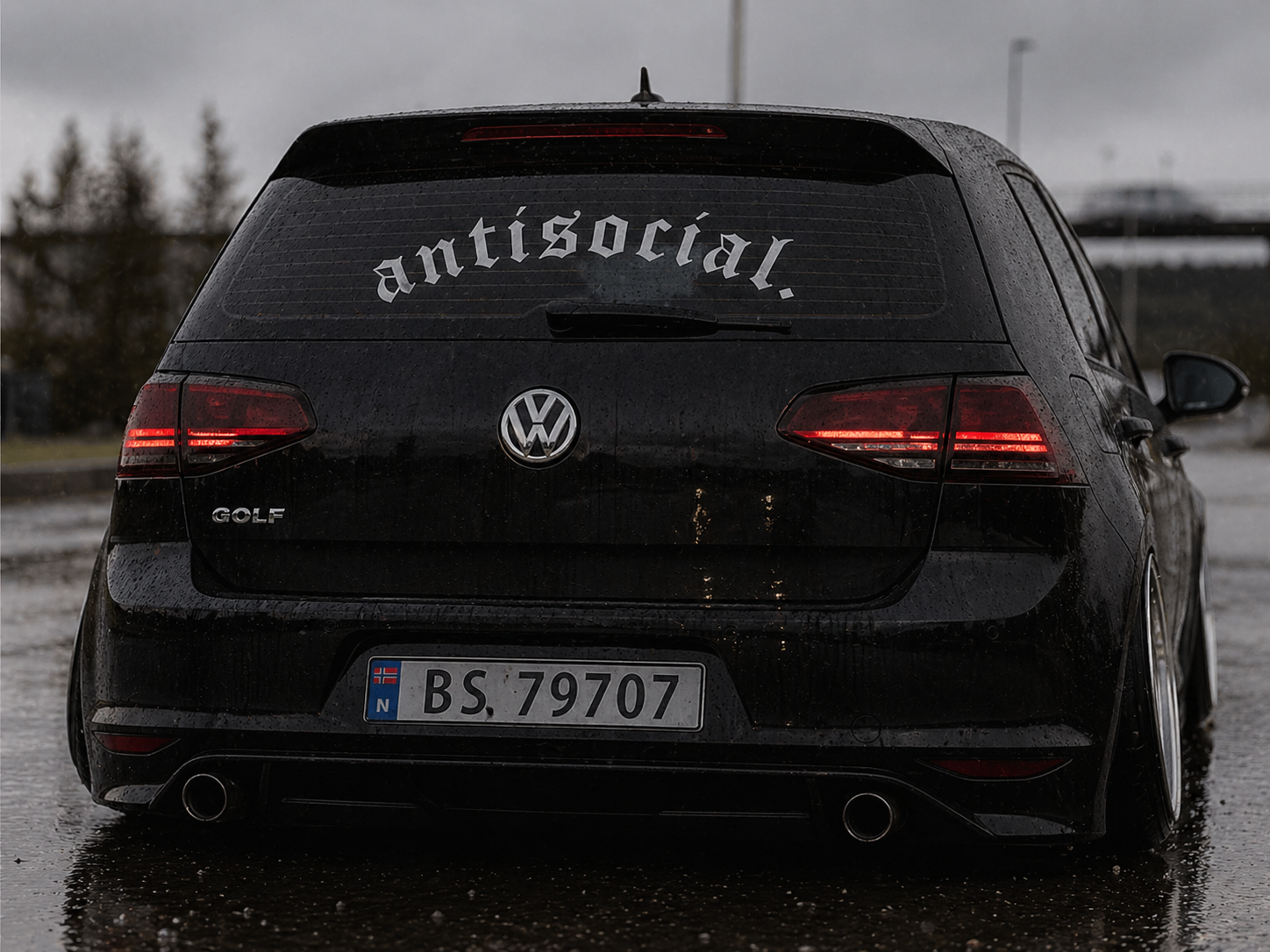ANTISOCIAL – Buet Bakrute Sticker (Gothic Style)