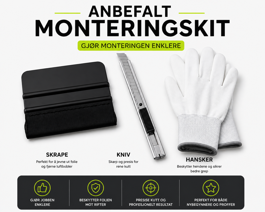Anbefalt monteringskit