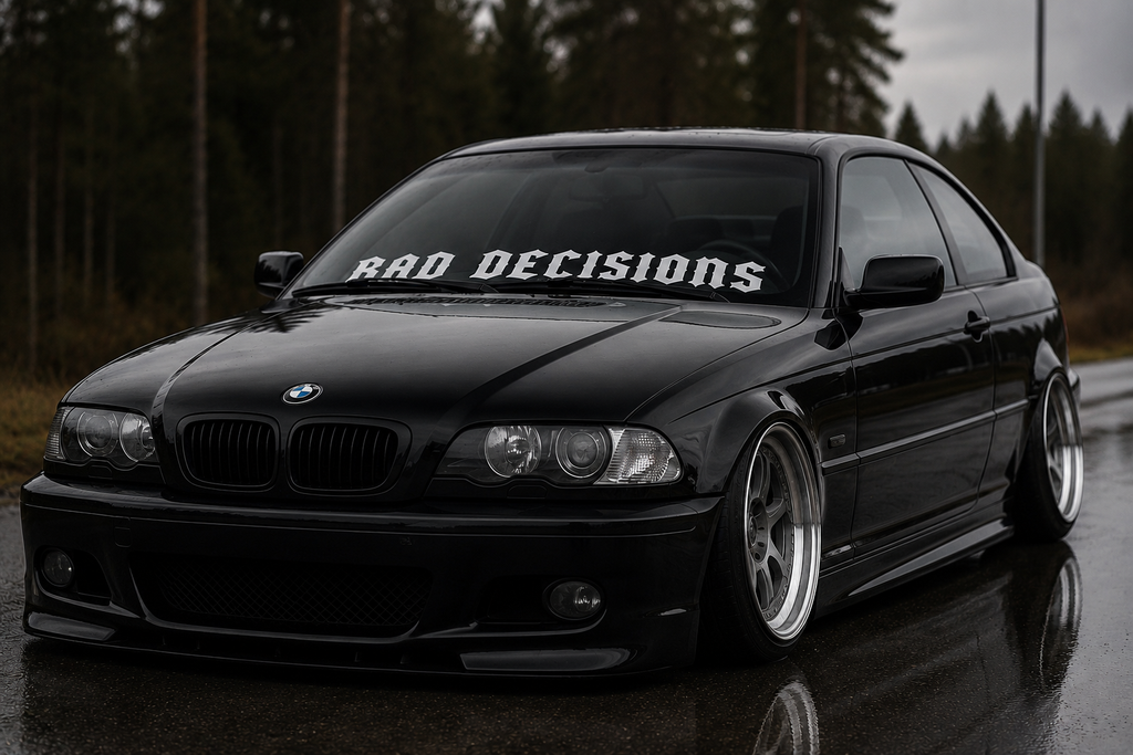 Bad Decisions – Front­rute Banner Gothic Edition