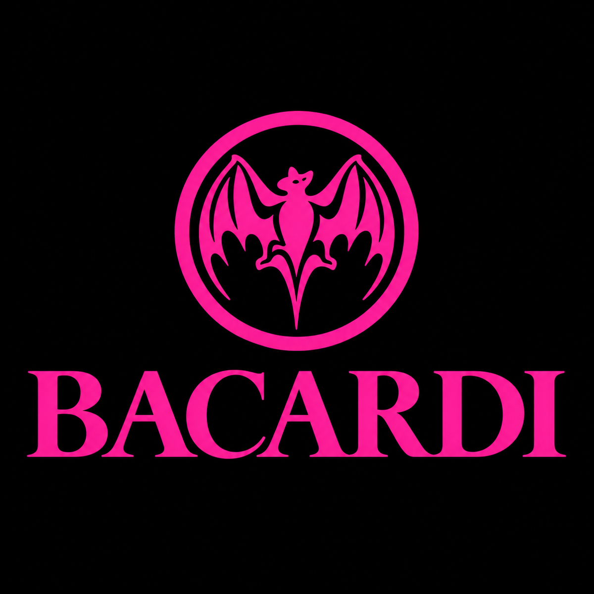 Bacardi-dekal i fargen Rosa