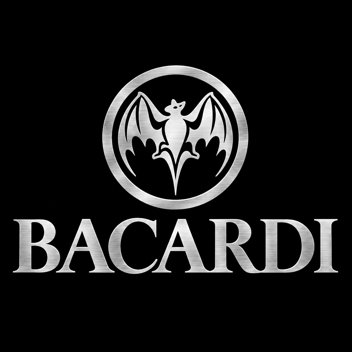 Bacardi-dekal i fargen Sølv