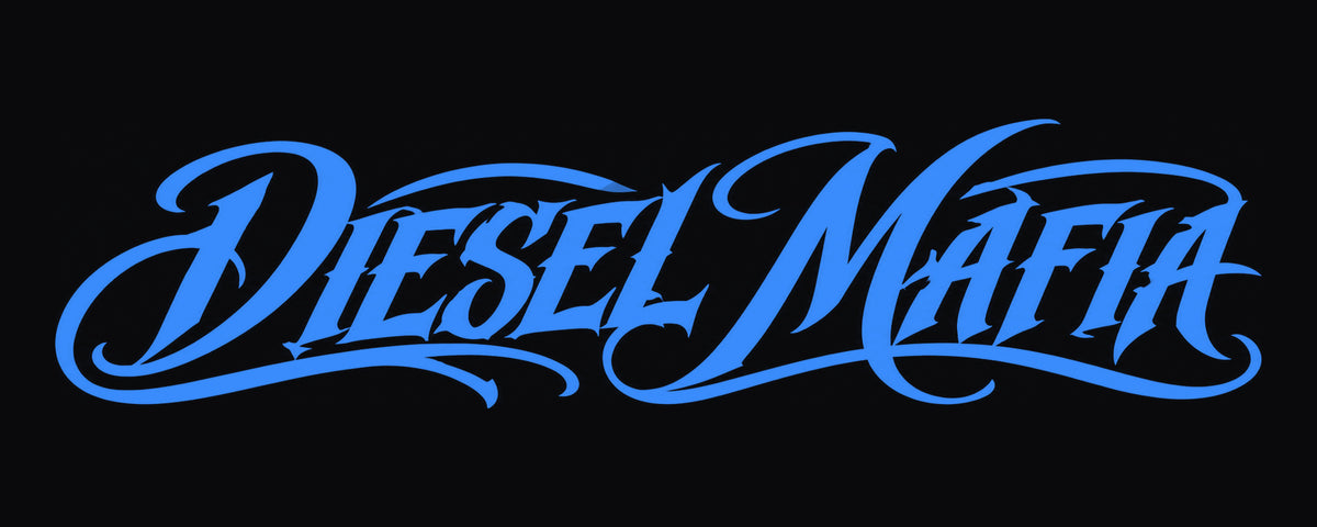 Diesel Mafia – blå bildekal (uten bakgrunn)