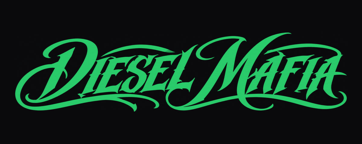 Diesel Mafia – grønn bildekal (uten bakgrunn)