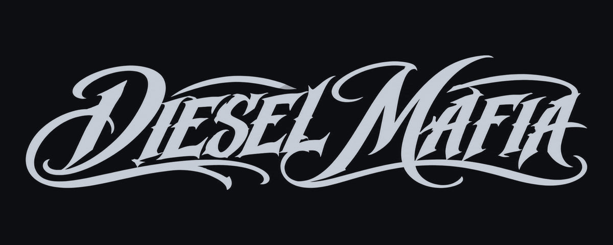 Diesel Mafia – sølv bildekal (uten bakgrunn)
