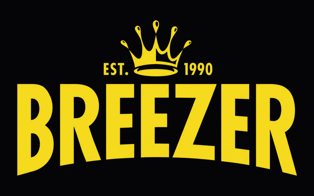 BREEZER dekal med krone i fargen Gul