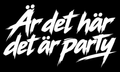 Är det här det är party – Hvit klistremerke