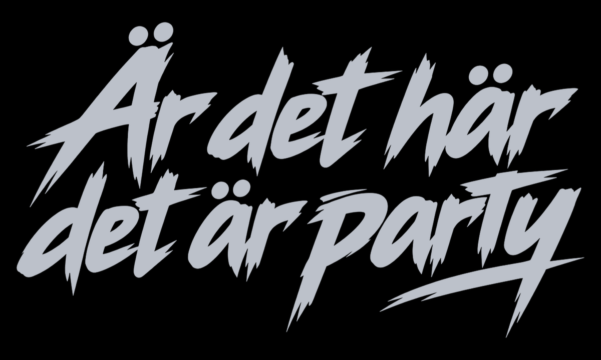 Är det här det är party – Sølv klistremerke